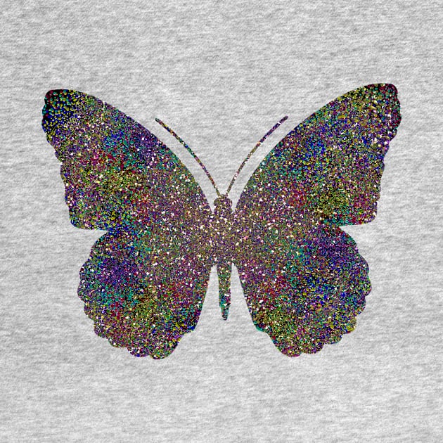 Glam Rainbow Metallic Butterfly by Jane Izzy Designs